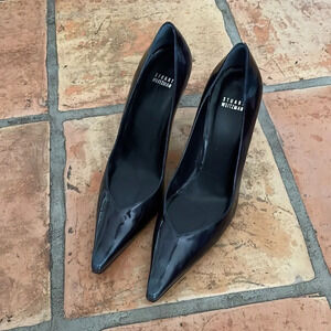NEW Stuart Weitzman Size 11 Patent Black and Dark Blue Heels